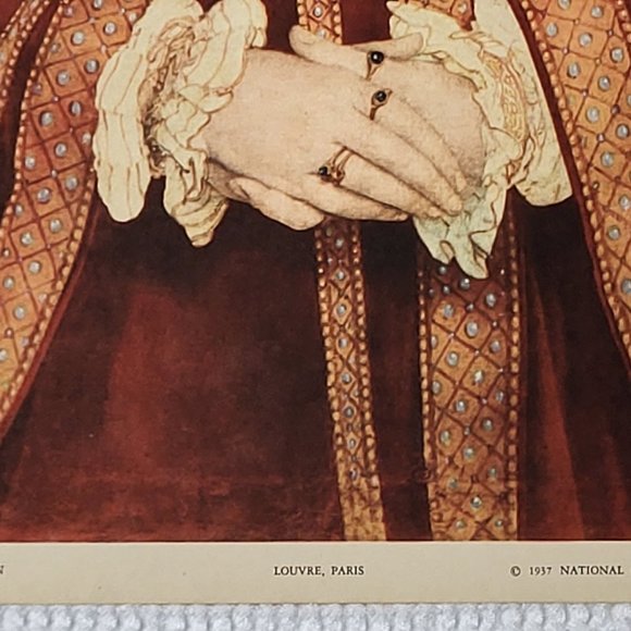 ANNE OF CLEVES by HANS HOLBEIN Treasures of Art Painting Print Louvre, Paris - Picture 5 of 10